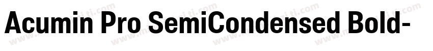 Acumin Pro SemiCondensed Bold字体转换